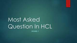 React Interview HCL 1st Round | React & JavaScript |Software Engineer| Developer- 2025