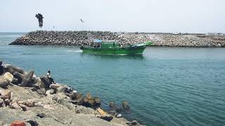 Boat in colachel harbour kanyakumari #படகு