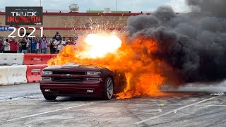 ATL Truck Invasion '21 Burnout Pit | Full Video | Insane | Tires Explode | Truck Catchs Fire | Wild!