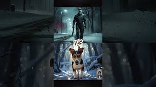 Michael Myers vs 10 Brave Dogs – Chow Chow, Black Poodle, Pug and More!