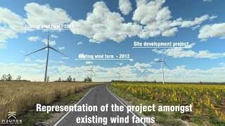 Visualization of a wind farm project