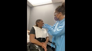 STNA / CNA Skill Demo: Mouth Care -- Brushing Teeth \u0026 PPE