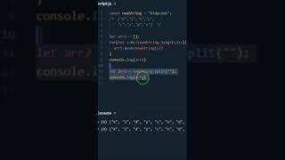 convert String to Array with 3 different methods. Last one is cool. #javascript #array #js #coding