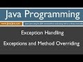 Learn Java Programming - Method Overriding with Exceptions Tutorial