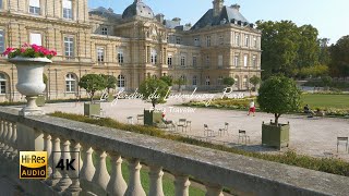 [4K] Walking in the Paris Luxembourg Gardens, Panthéon, Marais (Relaxing Binaural City Sounds) ASMR
