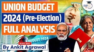 Union Budget 2024 | Budget 2024 Highlights in Hindi | Complete Analysis | UPSC Economy | StudyIQ IAS