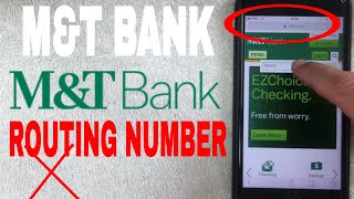 ✅ M and T Bank ABA Routing Number - Where Is It? 🔴