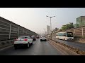 eastern express highway mumbai winter morning drive from vikhroli to lower parel 4k 60fps