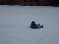 Gideon's First Sled Ride