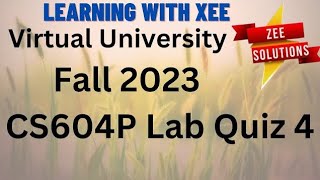 CS604p lab 4 quiz 2023