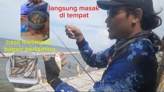 mancing \u0026 camping langsung masak di tempat,  bagan pertamina pinggiran barokah #baganpertamina