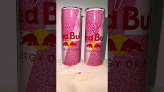 Pink energy drink tumblers for fans #energydrink