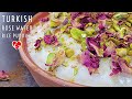 Turkish Rose Water Rice Pudding | Stove Top Method | Gluten Free | #turkishpudding #rosewater #rice