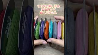 100均の刺し子糸を全色使って編んでみたら・・・かぎ針編みポーチ。 Crochet Pouch