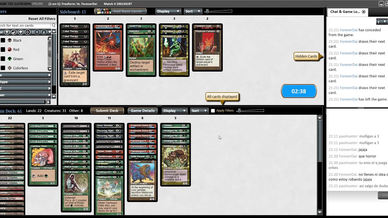 Premodern Mtgo Ii Round 4 Survi Rock Vs Stiflenought Youtube