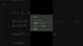 #58 | Learn C Tutorial | Computer Programming Exercise59 | Programming #shorts #coding