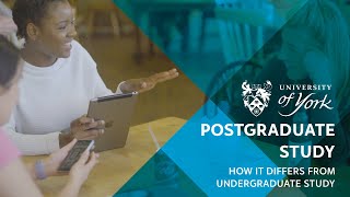 How does postgraduate study differ to undergraduate study?