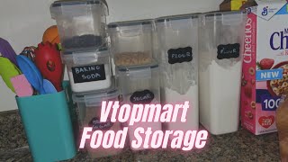 Vtopmart Airtight Food Storage Containers Review | Plastic Kitchen and Pantry Organization