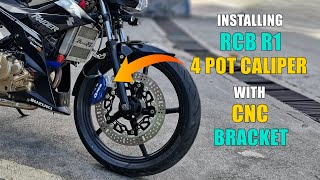 INSTALLING RCB R1 CALIPER WITH CNC BRACKET | RAIDER 150 FI | KAMBYO MOTO