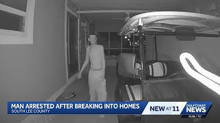 Shirtless man arrested after Fort Myers home lanai break-in caught on camera
