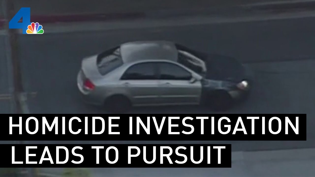 Pursuit Of Driver, Passenger Suspected In Homicide Case | NBCLA - YouTube