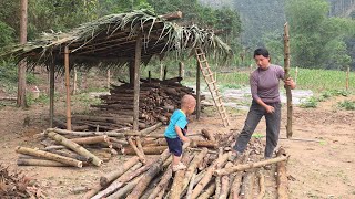 Extraordinary effort: Single mother completes building a wood shed and cleaning up the garden.
