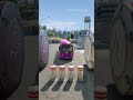 Mix color buses vs 2 Giant Bollard Crash #shorts #beamngdrive #bus