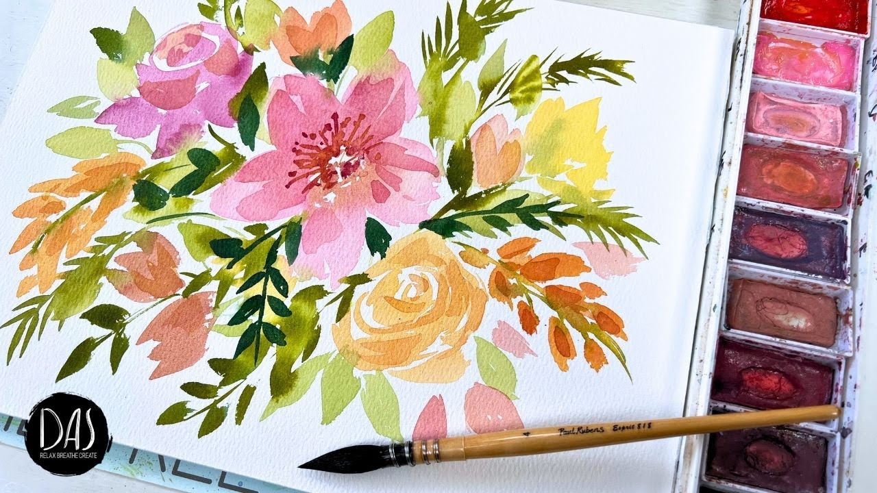 Watercolor Flowers Diane Antone Studio