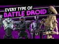 Every Battle Droid in Star Wars