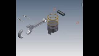 Piston \u0026 Connecting Rod Animation