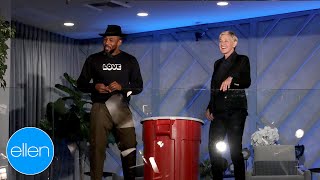 Ellen & tWitch Take Shots in 'Sky Pong'!