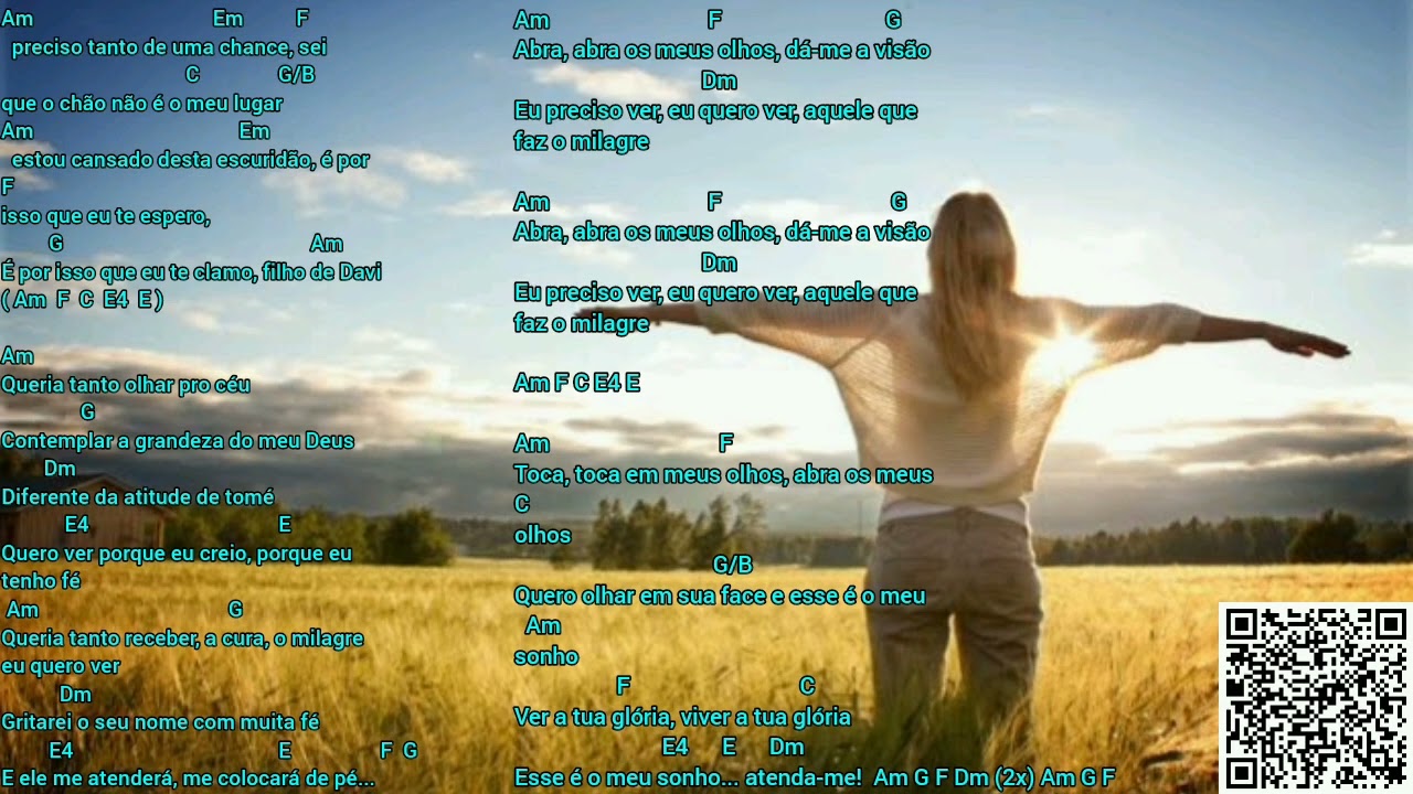 Cifra Abra Os Meus Olhos Jozyanne Chords Chordify