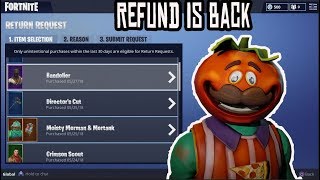 How To Use *NEW* REFUND SYSTEM IN FORTNITE FOR FREE V BUCKS!! HOW TO REFUND SKINS (TUTORIAL)