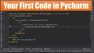 First Python program in PyCharm