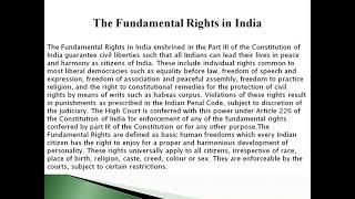 Part (2) Facts on fundamental rights