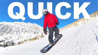 How To do Quick Turns on you Snowboard