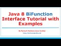Java 8 BiFunction Interface Tutorial with Examples | Lambda Expression