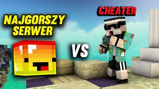 NAJGORSZY SERWER W MINECRAFT VS CHEATER! - DERPMC.PL XD