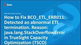How to fix Token expired java.lang.StackOverflow error in TSOM ETL