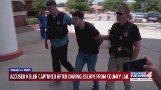 Accused murderer back in Oklahoma jail after escaping 12th floor with makeshift rope
