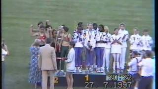 1997.07.27. Ljubljana Ifi EB 4x400 eredmenyhirdetes