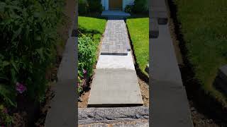 Brick overlay on existing walkway.