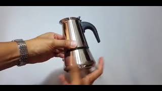 Stainless steel moka pot موكا بوت استانلس