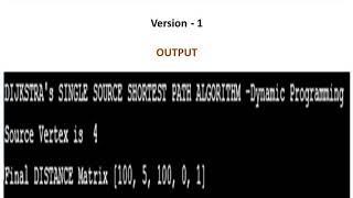 DIJKSTRA'S SINGLE SOURCE SHORTEST PATHS PYTHON IMPLEMENTATION