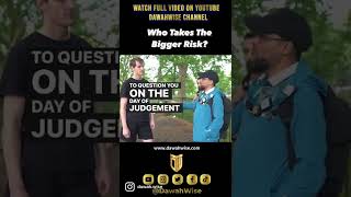 Muslim vs Atheist, Who Takes a Bigger Risk? | Hashim with Visitor| #shorts | Speakers Corner