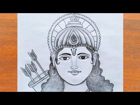 भगवान श्री राम जी का चित्र बनाना सीखें / How To Draw Lord Shree Ram ...