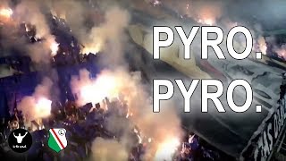 Eksplozja! Pyro! Legia Warszawa Ultras vs Wisla Krakow - doping ŻYLETY