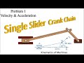 Velocity and Acceleration diagram|Slider Crank Chain|velocity and acceleration analysis of mechanism