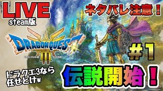 【DQⅢHD-2D steam版】♯１　伝説の幕開け　【ドラゴンクエストⅢリメイク】