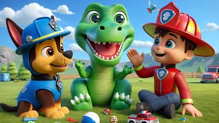 CHASE x MARSHALL Has a New Friends Dinosaur!? | Paw Patrol The Mighty Movie | Rainbow 3